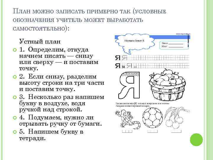 ПЛАН МОЖНО ЗАПИСАТЬ ПРИМЕРНО ТАК (УСЛОВНЫЕ ОБОЗНАЧЕНИЯ УЧИТЕЛЬ МОЖЕТ ВЫРАБОТАТЬ САМОСТОЯТЕЛЬНО): Устный план 1.