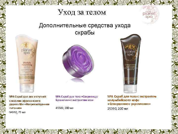 Уход за телом Дополнительные средства ухода скрабы SPA Скраб для рук и ступней с