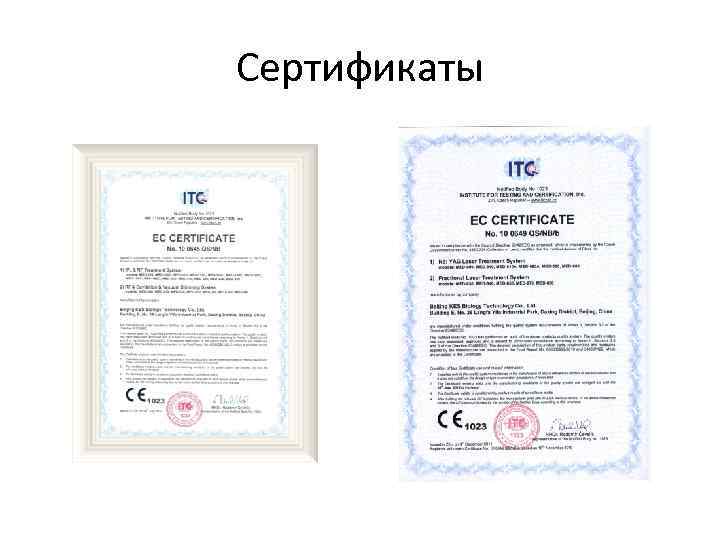 Сертификаты 