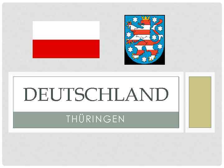 DEUTSCHLAND THÜRINGEN 