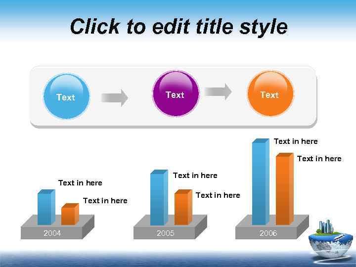 Click to edit title style Text in here Text in here Text in here