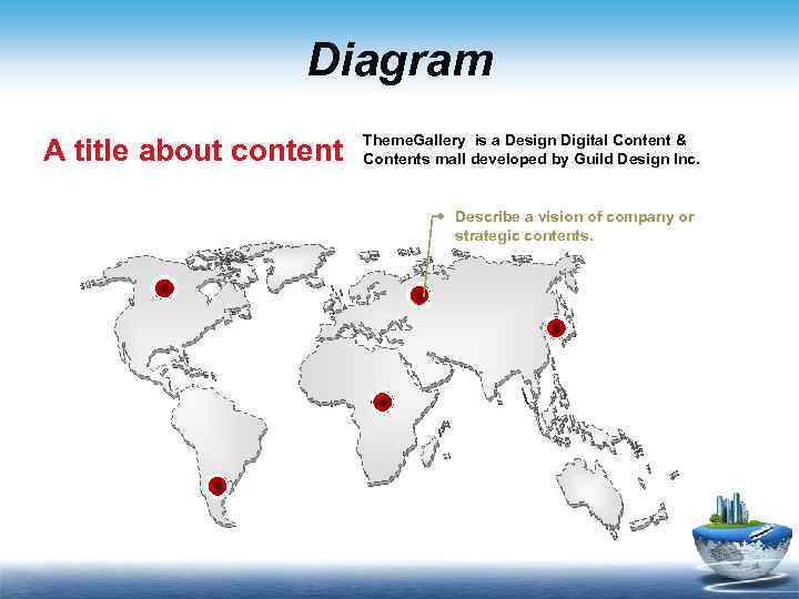 Diagram A title about content Theme. Gallery is a Design Digital Content & Contents
