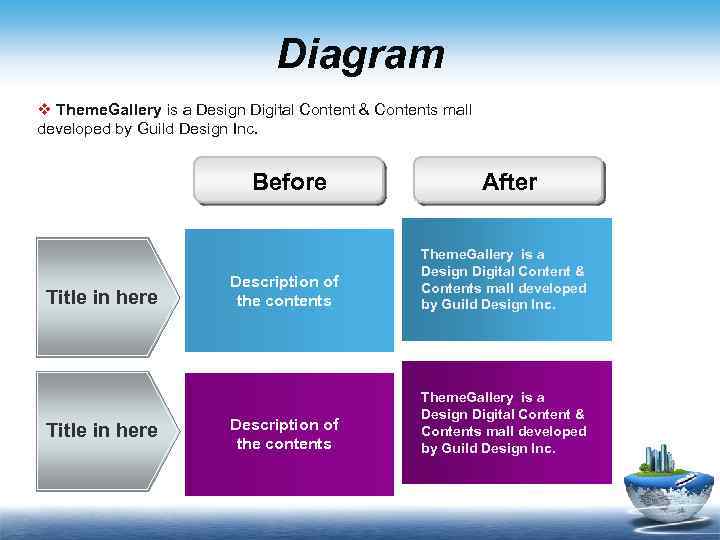 Diagram v Theme. Gallery is a Design Digital Content & Contents mall developed by