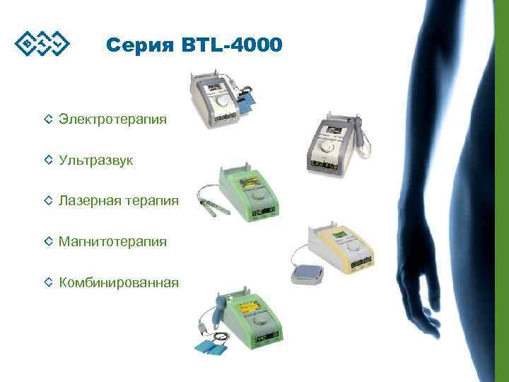 Серия BTL-4000 Электротерапия Ультразвук Лазерная терапия Магнитотерапия Комбинированная 