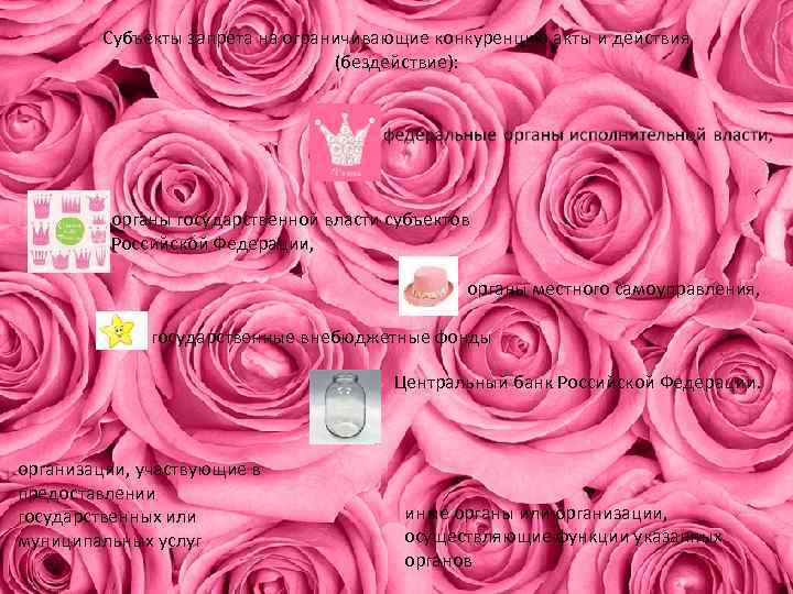 Субъекты запрета на ограничивающие конкуренцию акты и действия (бездействие): органы государственной власти субъектов Российской