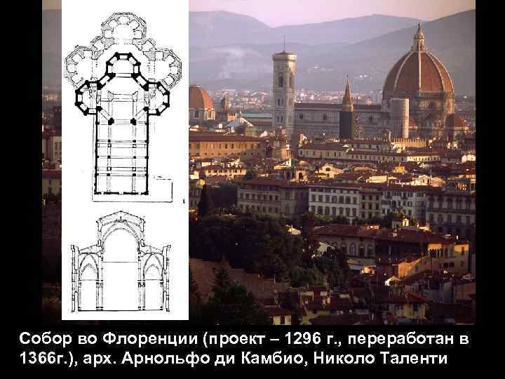 Собор во Флоренции (проект – 1296 г. , переработан в 1366 г. ), арх.