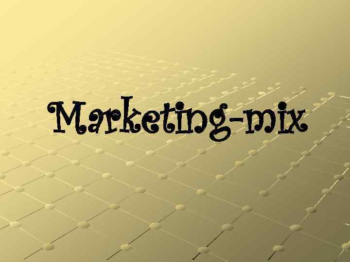 Marketing-mix 