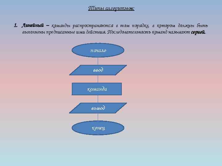 Выполнить последовательность команд