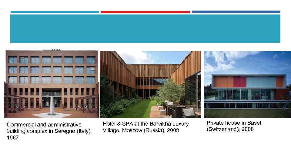 Commercial and administrative building complex in Seregno (Italy), 1987 Hotel & SPA at the