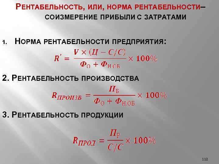 Чистая рентабельность норма