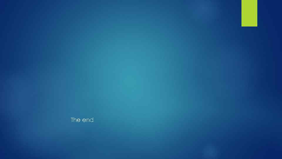 The end 