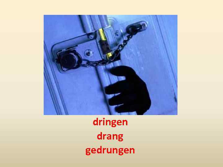 dringen drang gedrungen 