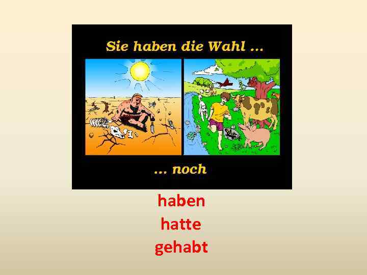 haben hatte gehabt 