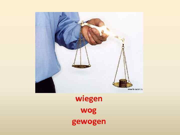 wiegen wog gewogen 