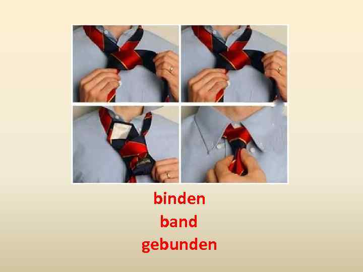 binden band gebunden 