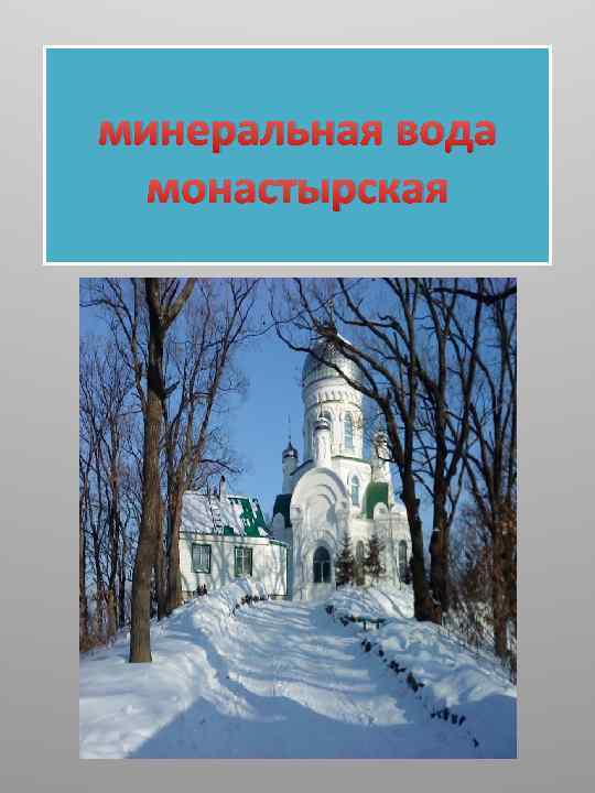 минеральная вода монастырская home 