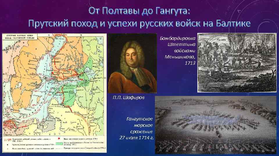 От Полтавы до Гангута: Прутский поход и успехи русских войск на Балтике Бомбардировка Штеттина