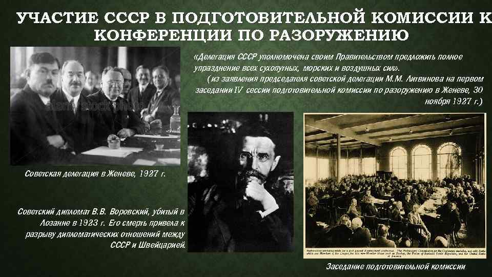 УЧАСТИЕ СССР В ПОДГОТОВИТЕЛЬНОЙ КОМИССИИ К КОНФЕРЕНЦИИ ПО РАЗОРУЖЕНИЮ «Делегация СССР уполномочена своим Правительством