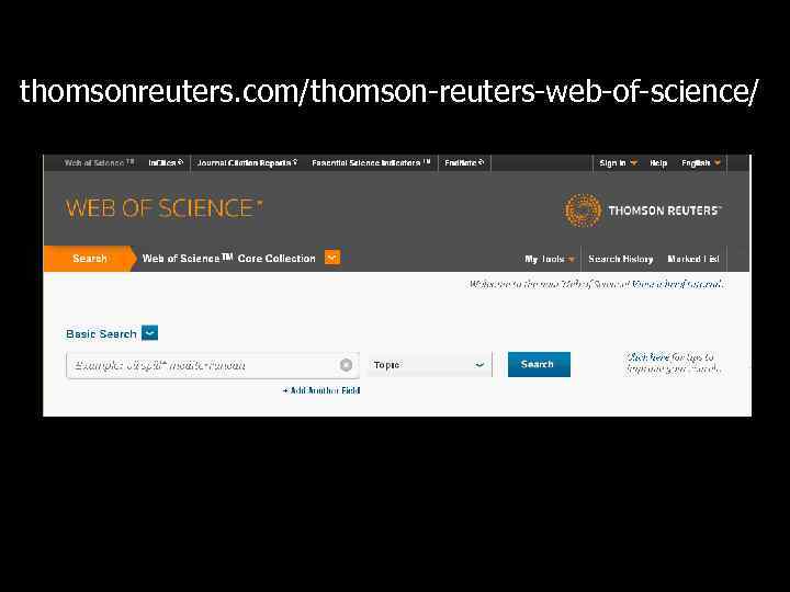 thomsonreuters. com/thomson-reuters-web-of-science/ 