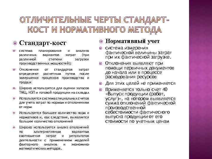  Стандарт-кост система планирования и анализа различных вариантов затрат (при различной степени загрузки производственных