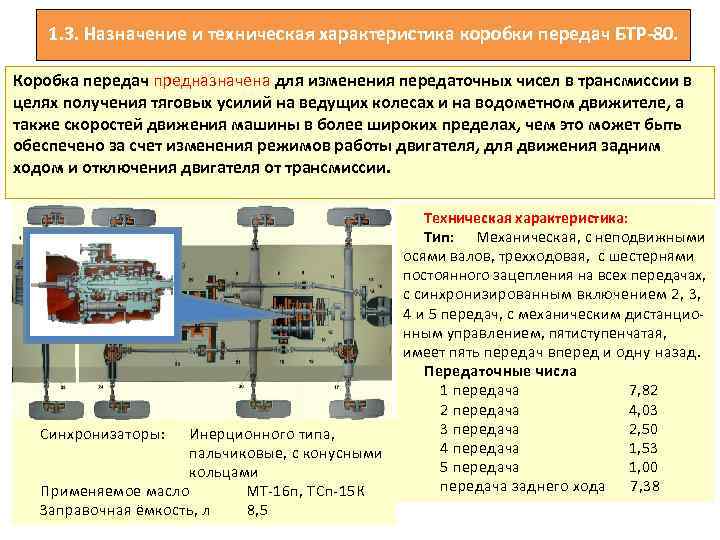 Схема переключения передач на бтр 80