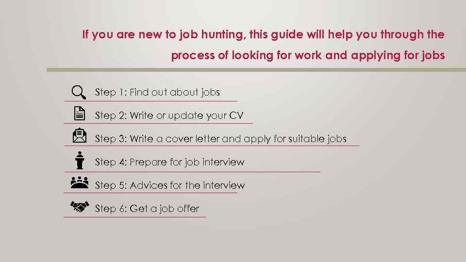 If you are new to job hunting, this guide will help you through the