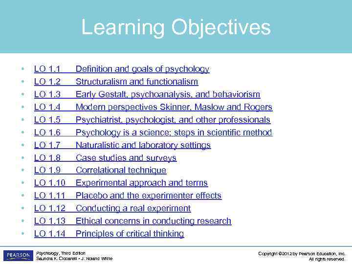 Learning Objectives • • • • LO 1. 1 LO 1. 2 LO 1.