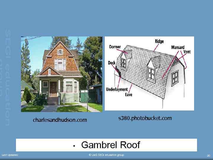 charlesandhudson. com • Last Updated: s 380. photobucket. com Gambrel Roof © LMS SEGi