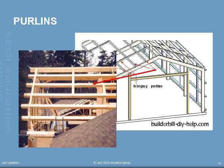 PURLINS builderbill-diy-help. com Last Updated: © LMS SEGi education group 16 