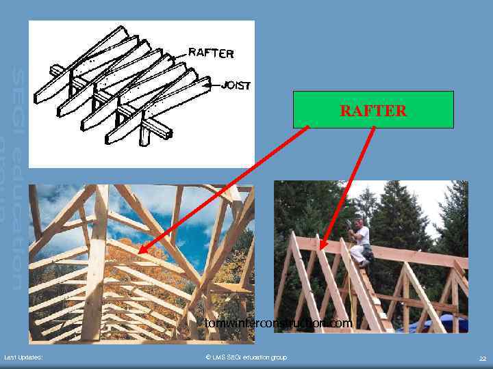 RAFTER tomwinterconstruction. com Last Updated: © LMS SEGi education group 22 