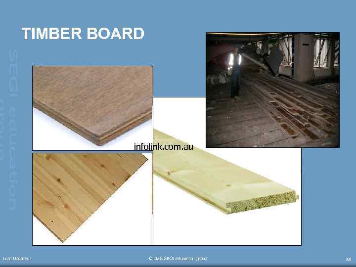 TIMBER BOARD infolink. com. au Last Updated: © LMS SEGi education group 39 