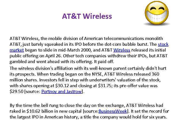 AT&T Wireless, the mobile division of American telecommunications monolith AT&T, just barely squeaked in