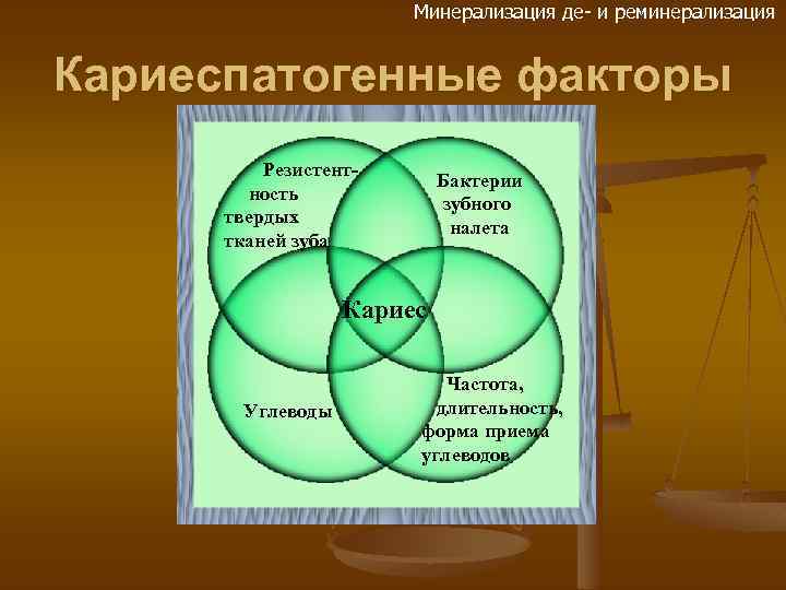 Минерализация де- и реминерализация Кариеспатогенные факторы Резистентность твердых тканей зуба Бактерии зубного налета Кариес