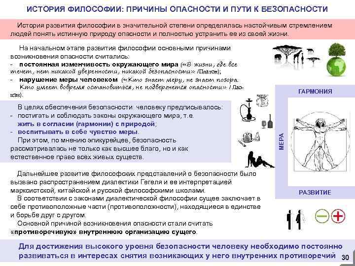 ИСТОРИЯ ФИЛОСОФИИ: ПРИЧИНЫ ОПАСНОСТИ И ПУТИ К БЕЗОПАСНОСТИ История развития философии в значительной степени