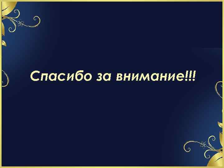 Спасибо за внимание!!! 