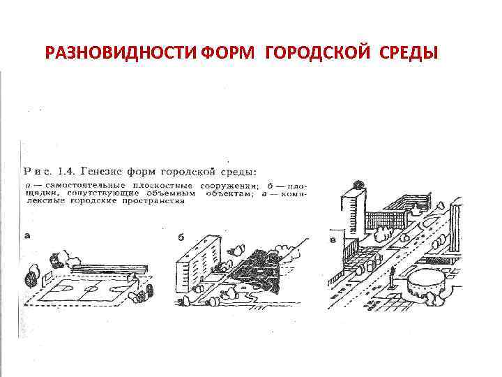 РАЗНОВИДНОСТИ ФОРМ ГОРОДСКОЙ СРЕДЫ 
