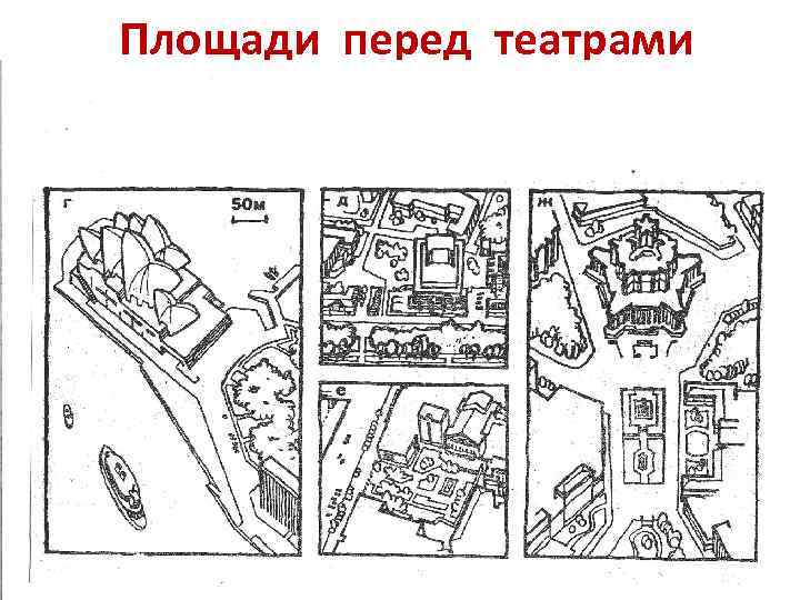 Площади перед театрами 