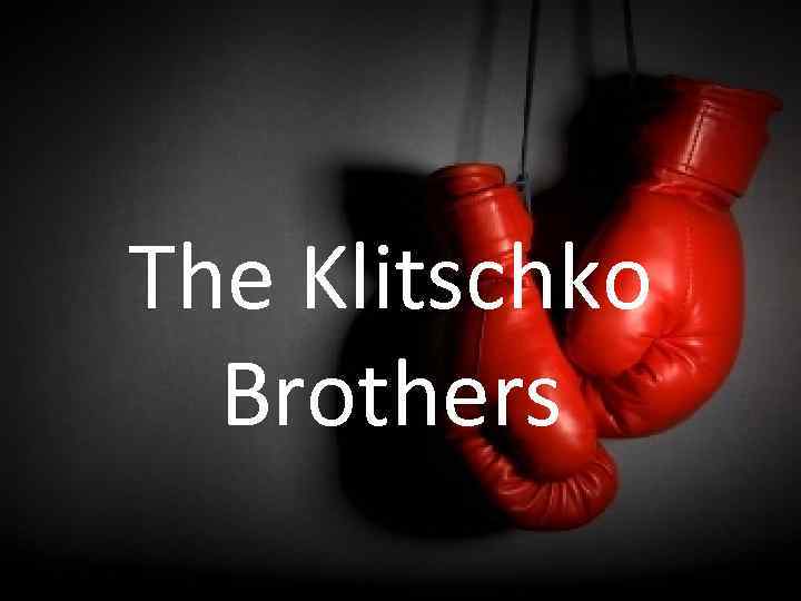 The Klitschko Brothers 
