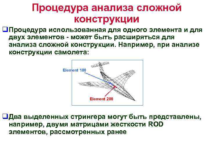 Процедура анализа сложной конструкции q. Процедура использованная для одного элемента и для двух элементов