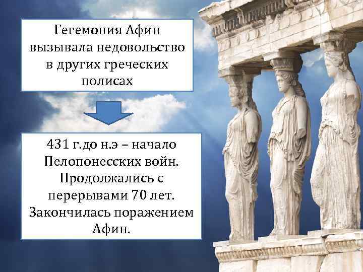 Гегемония Афин вызывала недовольство в других греческих полисах 431 г. до н. э –