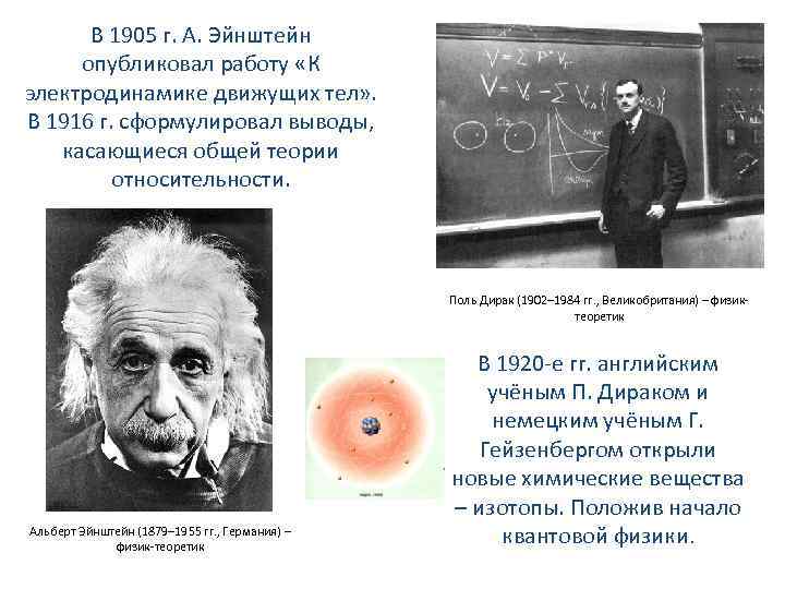 В 1905 г. А. Эйнштейн опубликовал работу «К электродинамике движущих тел» . В 1916