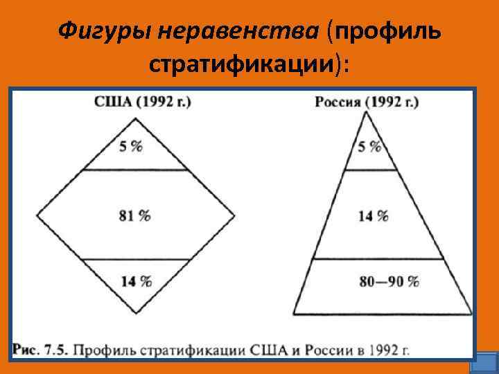 Фигуры неравенства (профиль стратификации): 