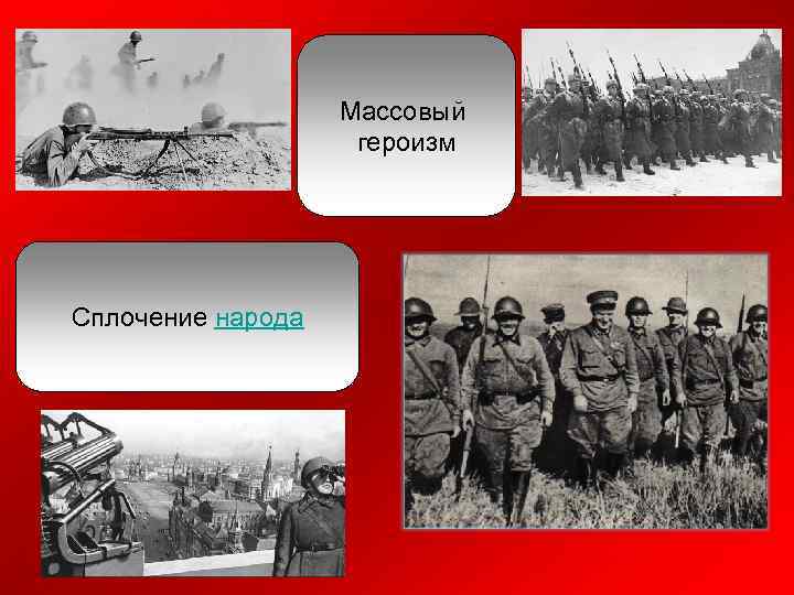 Массовый героизм Сплочение народа 