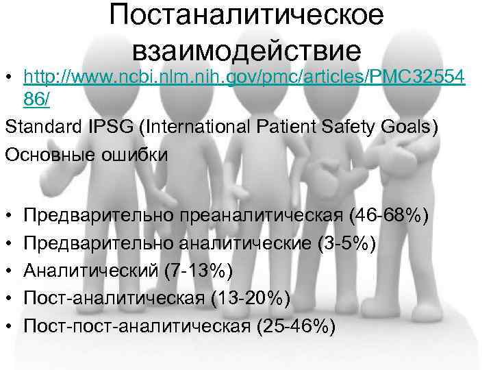 Постаналитическое взаимодействие • http: //www. ncbi. nlm. nih. gov/pmc/articles/PMC 32554 86/ Standard IPSG (International