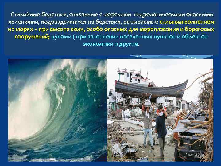 Период истории россии ознаменованный стихийными бедствиями гражданской. Стихийные бедствия связанные с водой. Морские стихийные бедствия. Гидрологические стихийные бедствия. Морские гидрологические опасные явления.