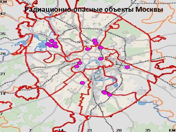 Радиационный фон москва карта