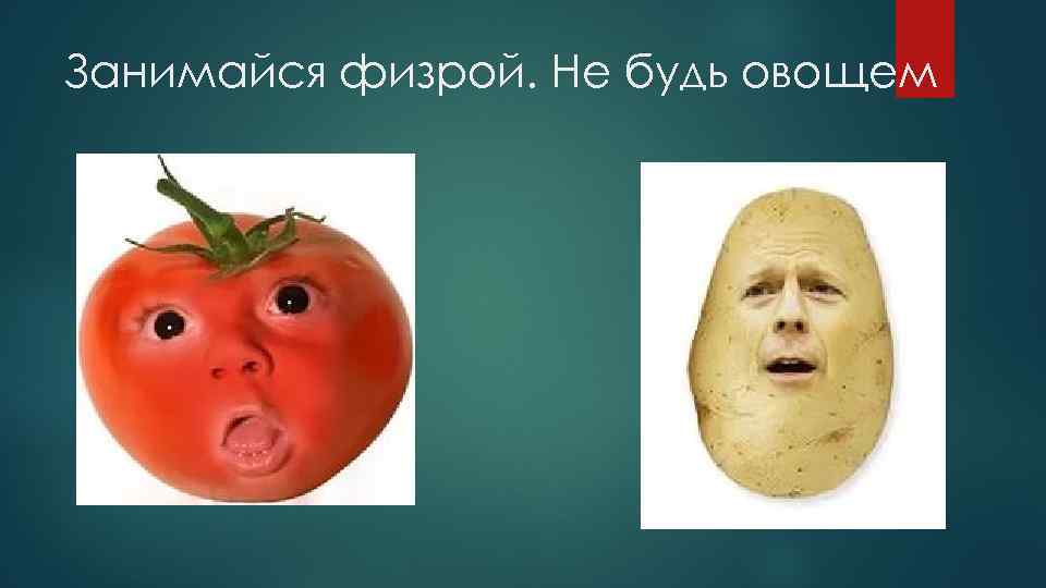 Занимайся физрой. Не будь овощем 