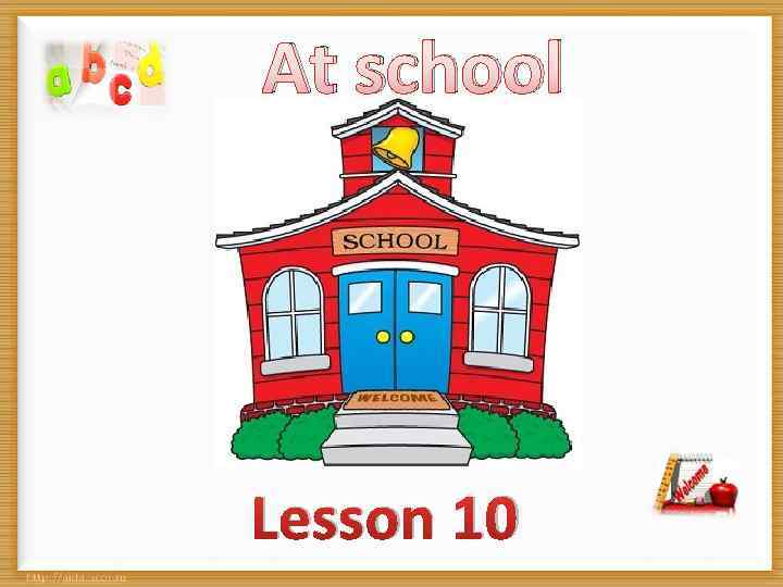 At school Lesson 10 