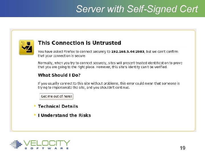 Server with Self-Signed Cert 19 