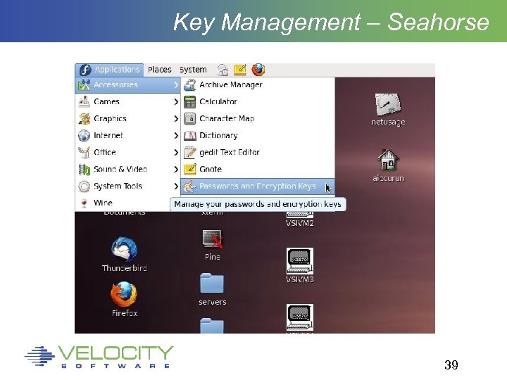 Key Management – Seahorse 39 